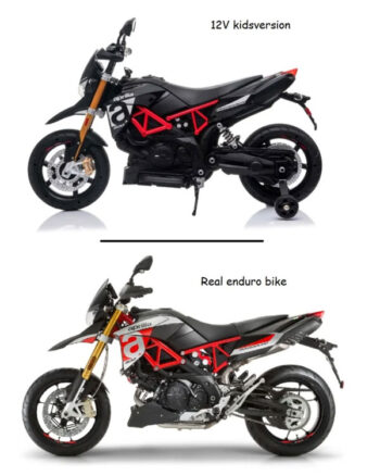 Aprilia Dorsaduro 900 Zwart/Rood Kindermotor 6