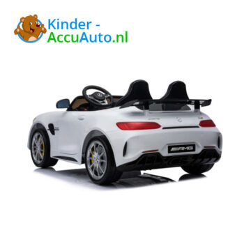 Mercedes GTR AMG kinderauto wit 2 persoons 4