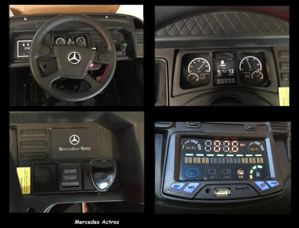 Mercedes Acros zwart kinder vrachtwagen 4WD 9
