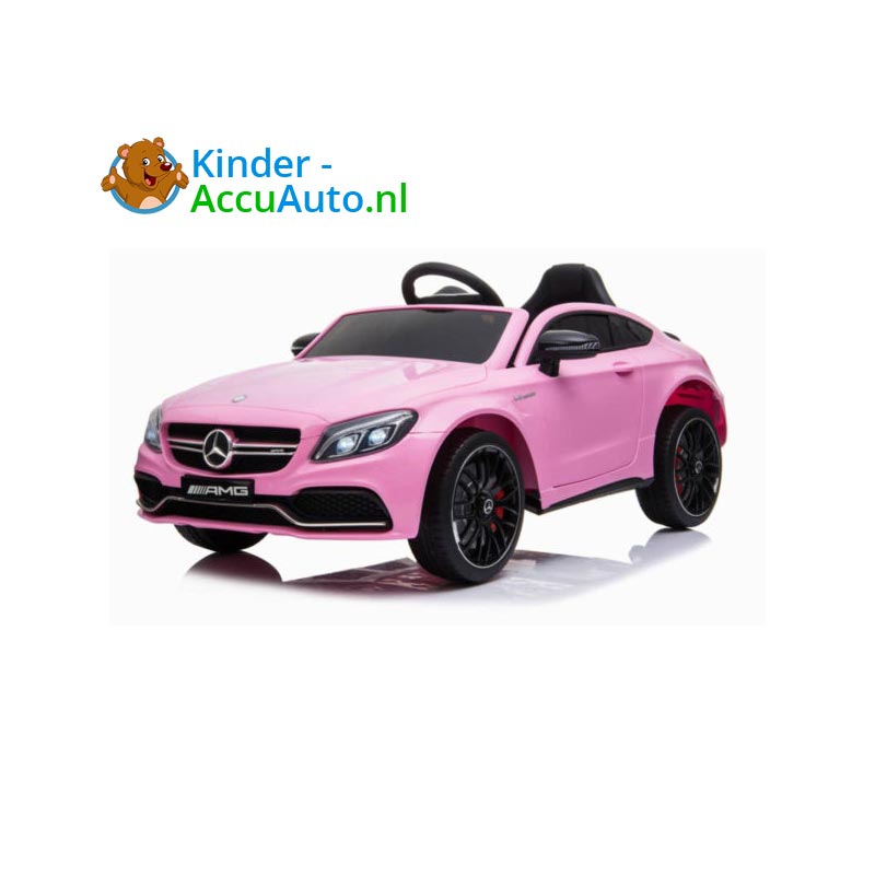 Mercedes-C63-Roze-Kinderauto-AMG-1 Mercedes C63 S Coupé Roze Kinderauto AMG 1