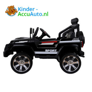 Monster Jeep Kinderauto Zwart 4x4 2