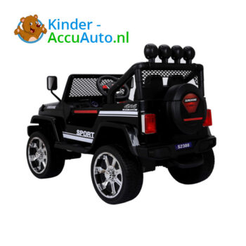Monster Jeep Kinderauto Zwart 4x4 3