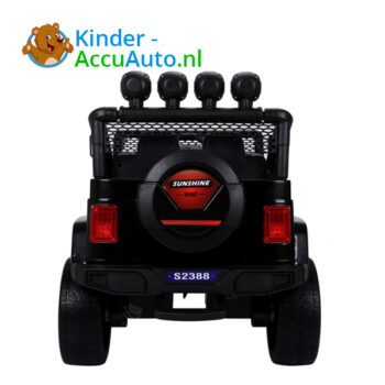 Monster Jeep Kinderauto Zwart 4x4 4