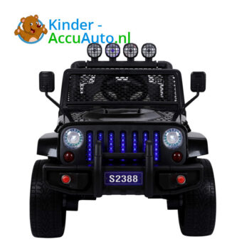 Monster Jeep Kinderauto Zwart 4x4 5