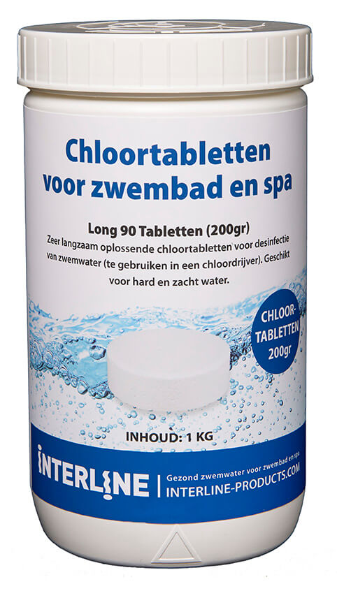 Interline-Chloortabletten-Long90-200gram1kg Interline Chloortabletten - Long90 200gram/1kg 1
