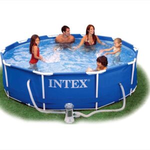 Intex Metal Frame zwembad 305 x 76 cm-Met 12-Volt filterpomp 1