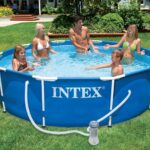 Intex Metal Frame zwembad 366 x 76 cm-Met 12-Volt filterpomp 1