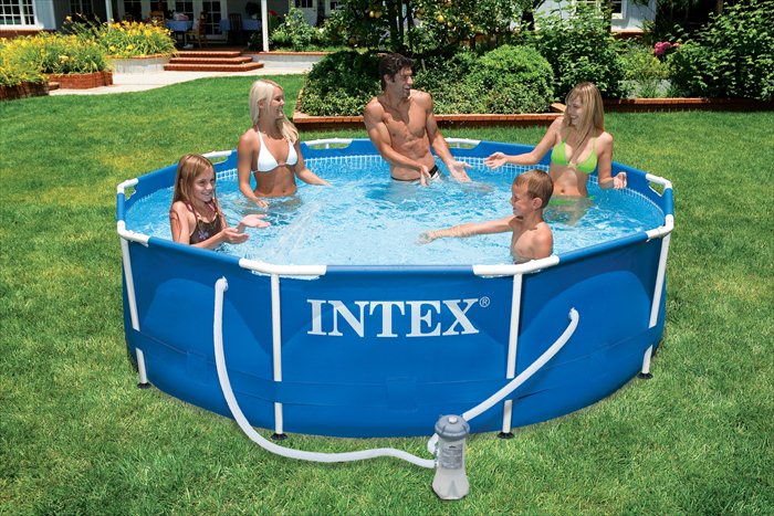 Intex-Metal-Frame-zwembad-366-x-76-cm-Met-12-Volt-filterpomp Intex Metal Frame zwembad 366 x 76 cm-Met 12-Volt filterpomp 1