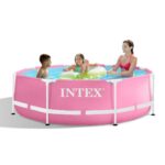 Intex Pink Metal Frame zwembad 244 x 76 cm 1