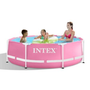 Intex Pink Metal Frame zwembad 244 x 76 cm 1
