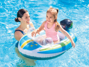 Intex zwembad kinderbootje-speedboot-blauw 3