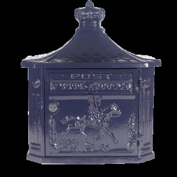 Klassieke brievenbus blauw 1