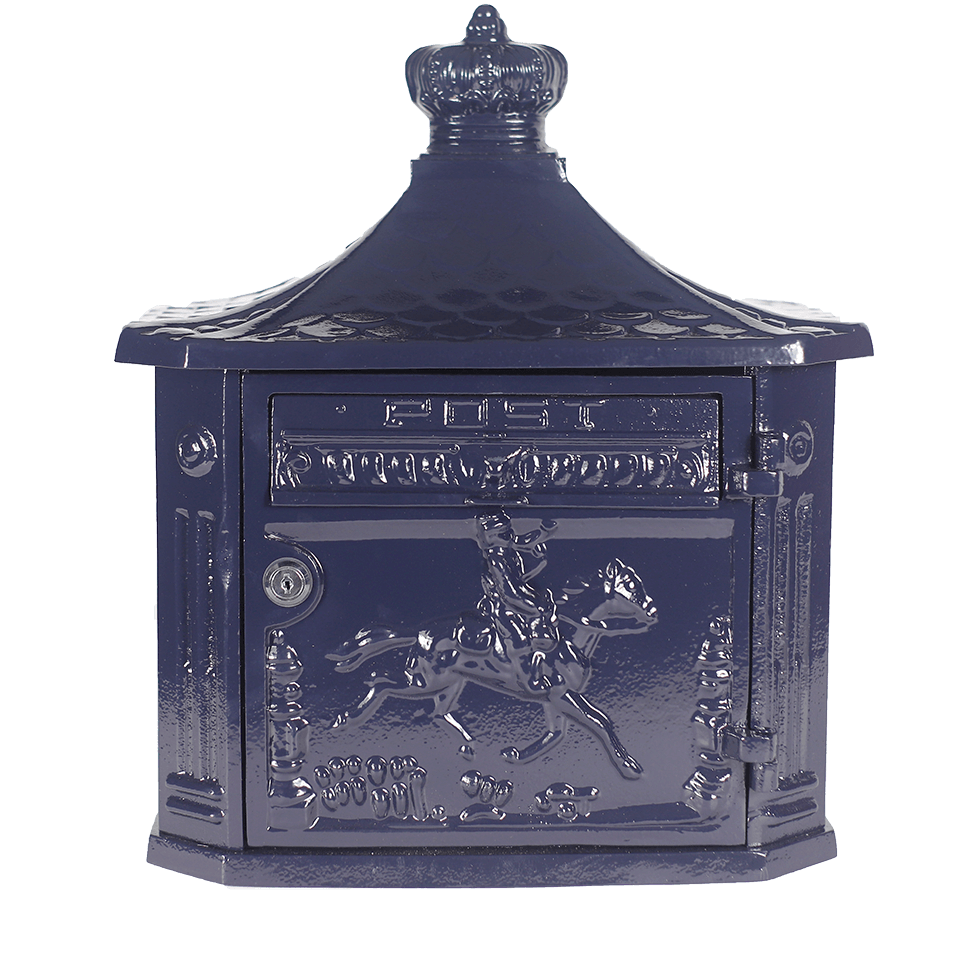 Klassieke-brievenbus-blauw Klassieke brievenbus blauw 1